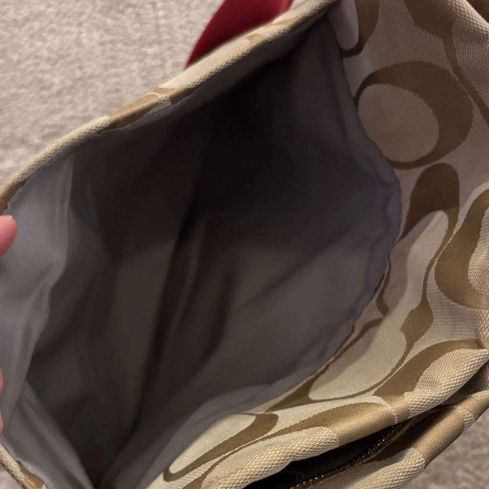 Coach Beige and pink Crossbody Bag